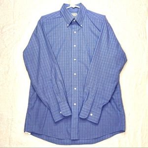 EAGLE SHIRT MAKERS SHIRT SIZE Large 16 32/33 SLIM FIT LONG SLEEVE BUTTON FRONT